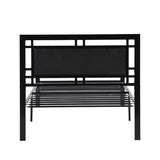 Twin Size metal bed Sturdy System Metal Bed Frame, Modern style and comfort to any bedroom, black W2297P347753