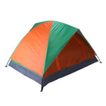 ZUN 2-Person Double Door Camping Dome Tent Orange & Green 63373900