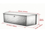 36"x12"x12" Carbon Steel Trailer Tongue Box, Heavy Duty Lockable Tool Chest with Keys, for Pickup 06402474