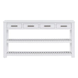 U_Style Stylish Entryway Console Table with 4 Drawers and 2 Shelves, Suitable for Entryways, Living N711P241286K