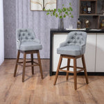 ZUN COOLMORE Bar Stools Set of 2 Counter Height Chairs with Footrest for Kitchen, Dining Room And 360 W395P145292