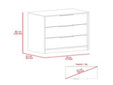 Cannon 3-Drawer Rectangle Dresser Black Wengue and Light Oak B06280504