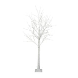 ZUN Set of Lighted Birch Tree, 4FT 48 LED/5FT 72 LED/6FT 96 LED Artificial Tree with Warm White Lights, N710P181843Y