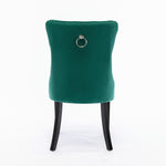 ZUN Modern, High-end Tufted Solid Wood Contemporary Velvet Upholstered Dining Chair with Wood Legs 06377325