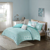 King/Cal King Metallic Printed Comforter Set B03595836