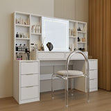 Makeup Vanity Desk with Mirror and Lights, 59" Large Vanity Table with 8Drawers & Open Storage W3393P315816