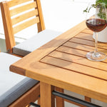 ZUN Gloucester Contemporary Patio Wood Bar Table V1917