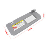 Front Right Passenger Side Gray Sun Visor for Hyundai Accent 1E 1.6L L4 Gas 852201R000 61360807