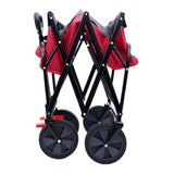 150L Collapsible Wagon Cart Foldable, Utility Garden Wagon with 360lbs Weight Capacity, Heavy Duty W321P269220