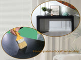 Modern Black Console with Ribbed Design,Wood Console, 47" W entryway table,Black Entry W2729P199006