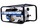 Trash Pump 3 inch, 209cc 7HP 4 stroke OHV ENGINE, Gas Powered Full Trash Water Pump 50 ft Discharge W465134909