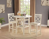 Cream 2-Shelf Counter Height Table B062P209317