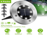 Outdoor Solar InGround Pathway Lights, IP65 ABS & Stainless Steel Lamp with Light Sensor, 77665578