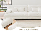 Cloud Couch 2 Seater Sofa for Living Room, Chenille 2 - Seat sofa with 2 Lumbar pillows and 2 throw 10838256