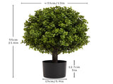 22in Boxwood Ball Shaped Artificial Topiary Shrubs Tree in Pot for Home and Garden Decoration W2945P359770