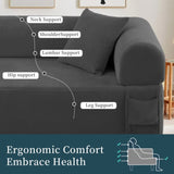 Spring Sofa with High-Quality Fabric, Pillows & Storage - Pocketed Springs, High-Density Foam, for B347P365350