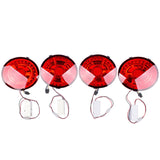 4Pcs LED Tail Lights Brake Lights RED Lens Fit for Chevy Corvette C6 Coupe 2005-2013 2801188 78390892
