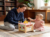 Wooden Activity Cube for Toddlers, Multi-Side Play Center with Pretend Kitchen & Storage 58446682