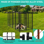 ZUN 8x4x6 FT Outdoor Dog Kennel for Large Dogs, Heavy Duty Welded Wire Steel Dog Playpen Fence with 75545650