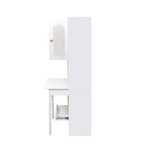 Fold-Out Convertible Writing Table, Desk Cabinet with shelf and drawer Multi-Function Home Office W331P256909