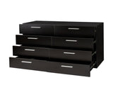 8 Drawer Double Dresser for Bedroom, Wide Storage Cabinet for Living Room Home Entryway, Black 98134933