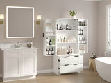 Farmhouse Pantry Storage with 2 Large Drawers, Tall Pantry Storage Cabinet with 8 Door Spice Rack, W2917P294993
