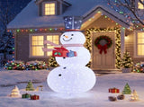 6FT Snowman with Auto-Opening Gift Box, 200 White Lights, Expandable Fabric Christmas Decor, US Plug 12259912