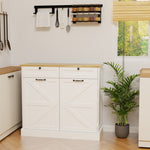 ZUN Kitchen Trash Can Storage Cabinet with 2 Drawers & 1 Tilt Out Trash Cabinet & 1 door with storage W282P190996