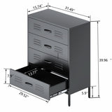 Metal Storage Cabinet with 4 Drawers for Office,Home,Garage T3421P343872