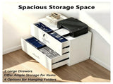 () 2-Drawer Filing Cabinet with 1 Lock Made of P2 Particleboard with Embossed 36620955