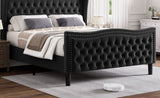 ZUN LIFT UP VELVET BLACK FULL SIZE BED W2239P242447