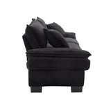 Corduroy Sofa Sleeper Couch Loveseat Sofa with Pillows Comfy Upholstered Deep Seat Sofa for W676P184130