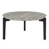 ZUN Living Room Coffee Table: Modern and stylish 36 inch round small coffee table, imitation marble W1781P178604