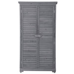 ZUN TOPMAXen Garden Shed 3-tier Patio Storage Cabinet Outdoor Organizeren Lockers with Fir WF285327AAE