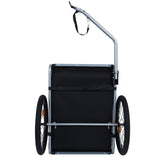 Large Folding Bike Trailer Dogs 120LB Capacity All-Terrain Pet Carrier, Durable Steel Frame W1364P268354