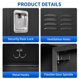 ZUN 3 Door 72"H Metal Lockers With Lock for Employees,Storage Locker Cabinet for Home Gym Office School T2398P285652