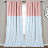 ZUN 2 Panels Blackout Tulle Skirt Window Curtains for Bedroom 52''X84'' 29217762