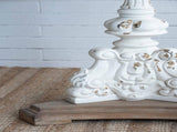 D22.5x27" Antique White Round Side Table, French Country W2078P290098