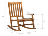 68.5*86*115CM Square Wooden Rocking Chair Original Color 38138024