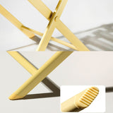 3 Piece Patio Bistro Set of Foldable Round Table and Chairs, Yellow W1586P143143