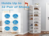 Rotating Shoe Rack Tower, 8-Tier Spinning Storage Rack, Free Standing 360&deg Revolving Shoe 39772527