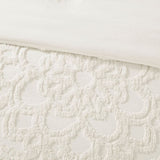 King/Cal King 3-Piece Tufted Cotton Chenille Medallion Duvet Cover Set B03597329