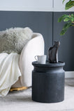 D14x16" Black Wooden Cylinder Side Table W2078P291442