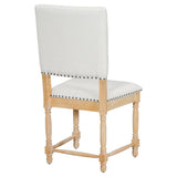 TOPMAX Vintage Traditional 2-Piece Upholstered Dining Chairs with Padded Backs, Natural N717P170411A