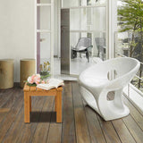 Wooden Square Side End Table Patio Coffee Bistro Table Indoor Outdoor Natural 77175873