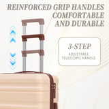 3 in 1 20"/24"/28" 3 pcs/set in ABS Spinner Wheel Luggage, Carry on Suitcase, Matching Color, 80795669