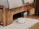 Queen Bed Frame with Upholstered Headboard Wood Platform,Storage Headboard with Charging Station W636P566604