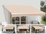98.4"D x 117"W x 59"H retractable awning Khaki 68786834