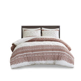 Full/Queen 3 Piece Cotton Comforter Set with Chenille Tufting B035P148267