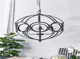 4 - Light Metal Chandelier, Hanging Light Fixture with Adjustable Chain for Kitchen Dining Room W2078138925